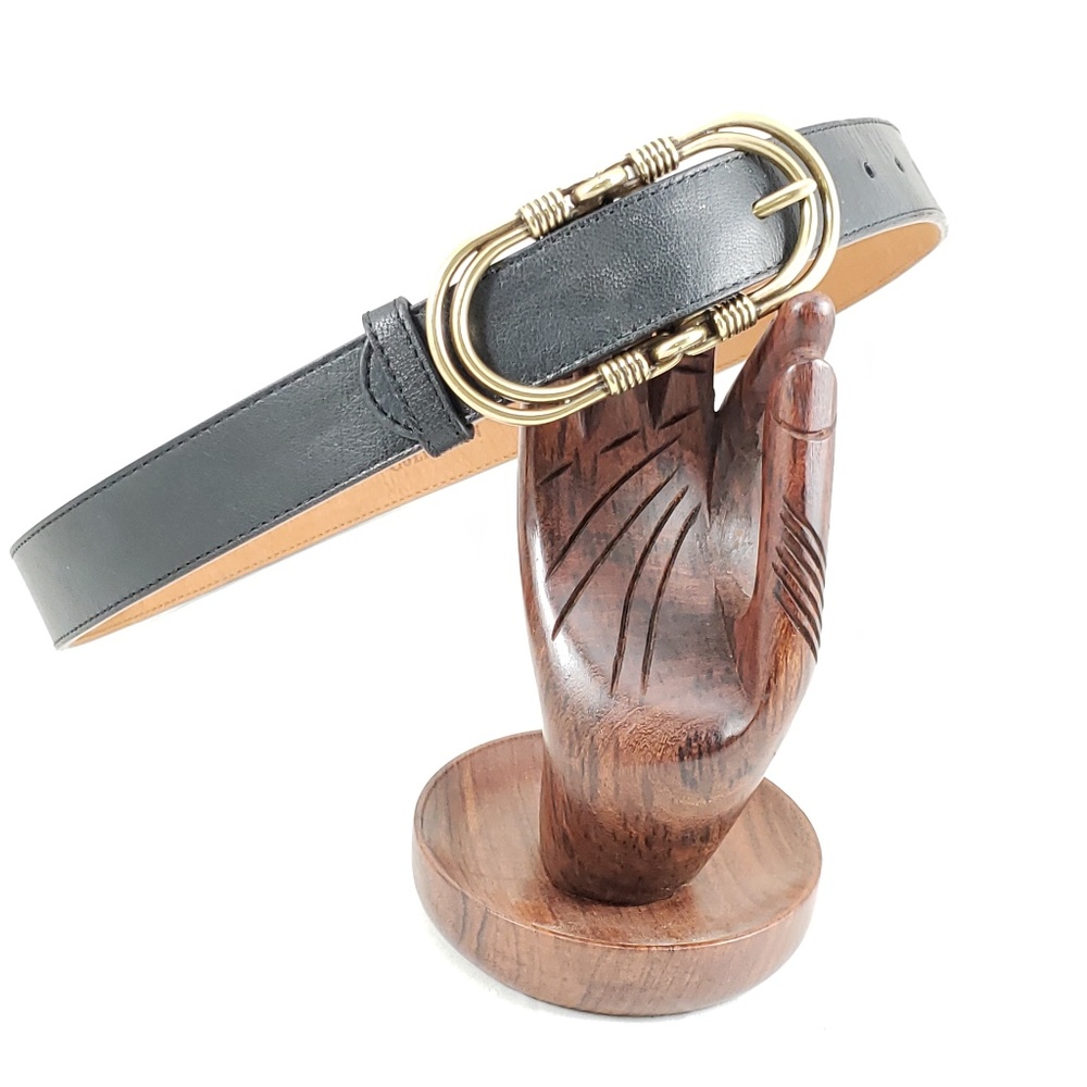 Cole Haan Women's Black Leather Belt Small